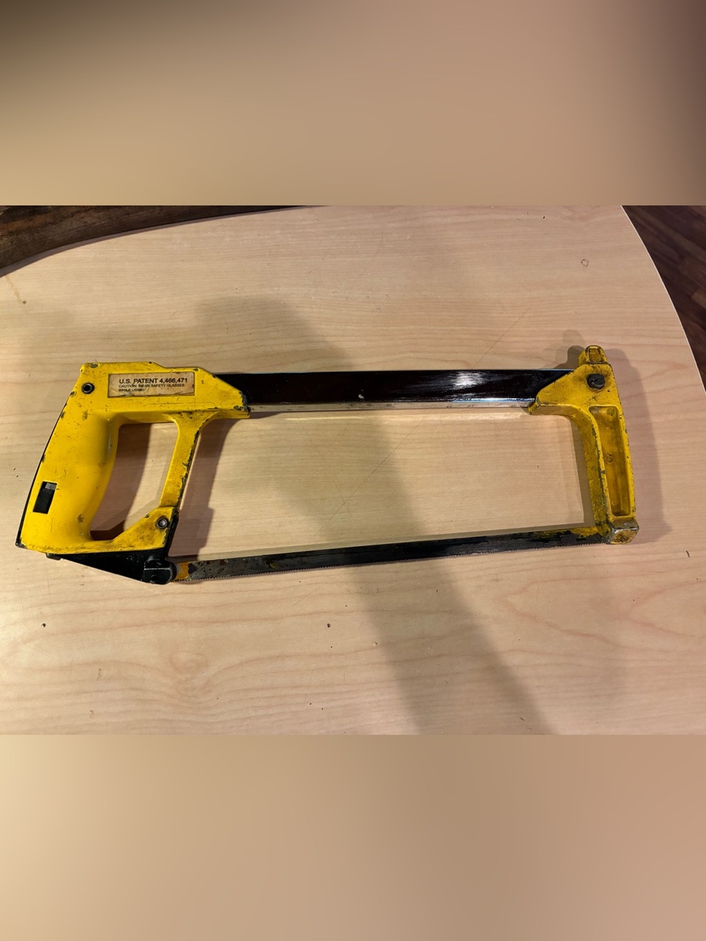 Yellow and Black Hacksaw Frame - Unbranded vintage